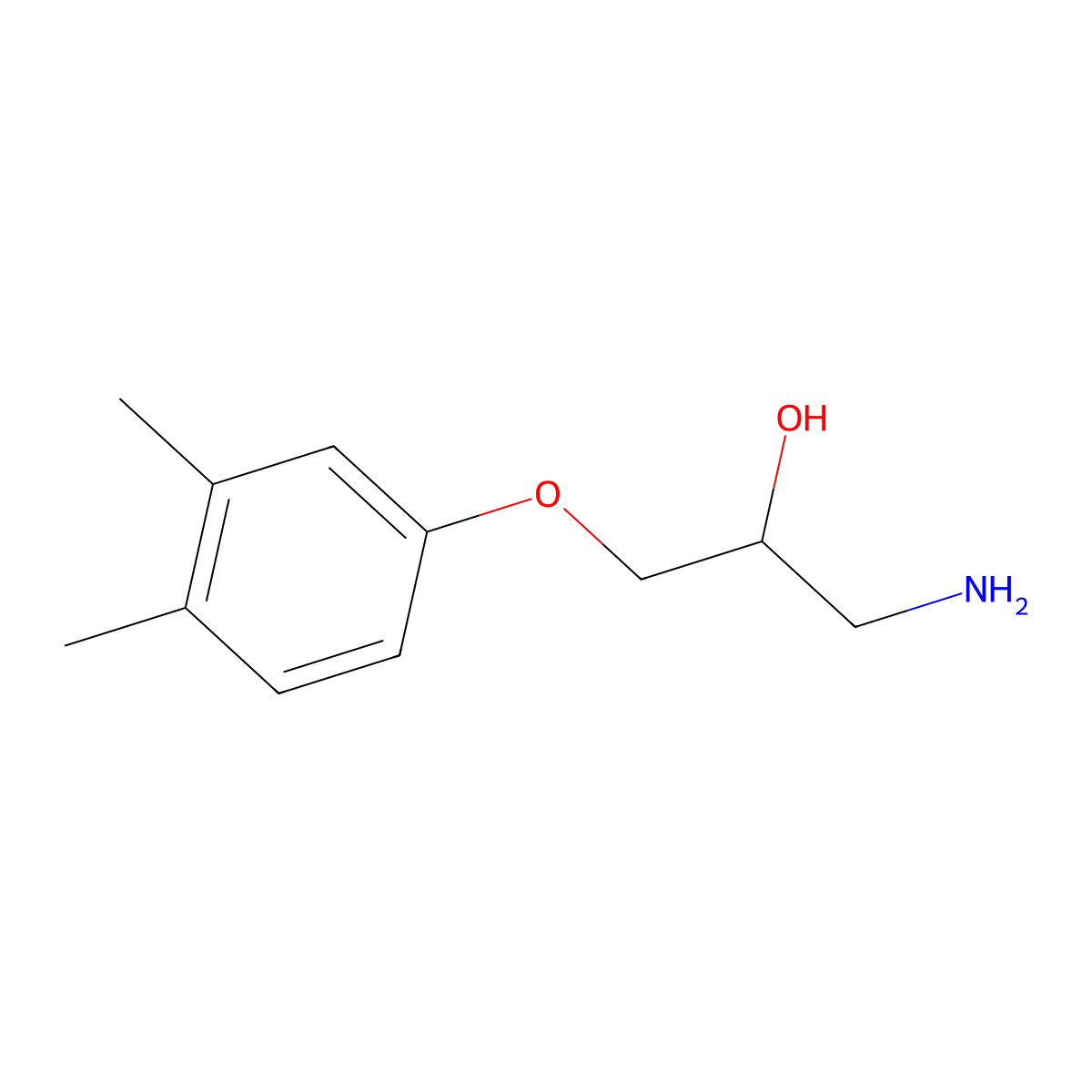 1-Amino-3-(3,4-dimethyl-phenoxy)-propan-2-ol molecular structure, CAS 50738-96-0