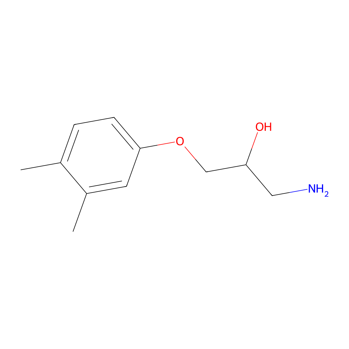 1-Amino-3-(3,4-dimethyl-phenoxy)-propan-2-ol molecular structure, CAS 50738-96-0