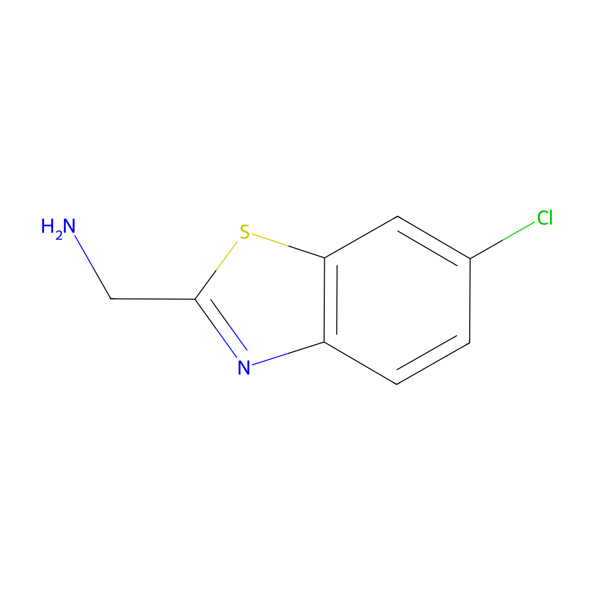 (6-Chloro-1,3-benzothiazol-2-yl)methanamine molecular structure, CAS 50739-36-1