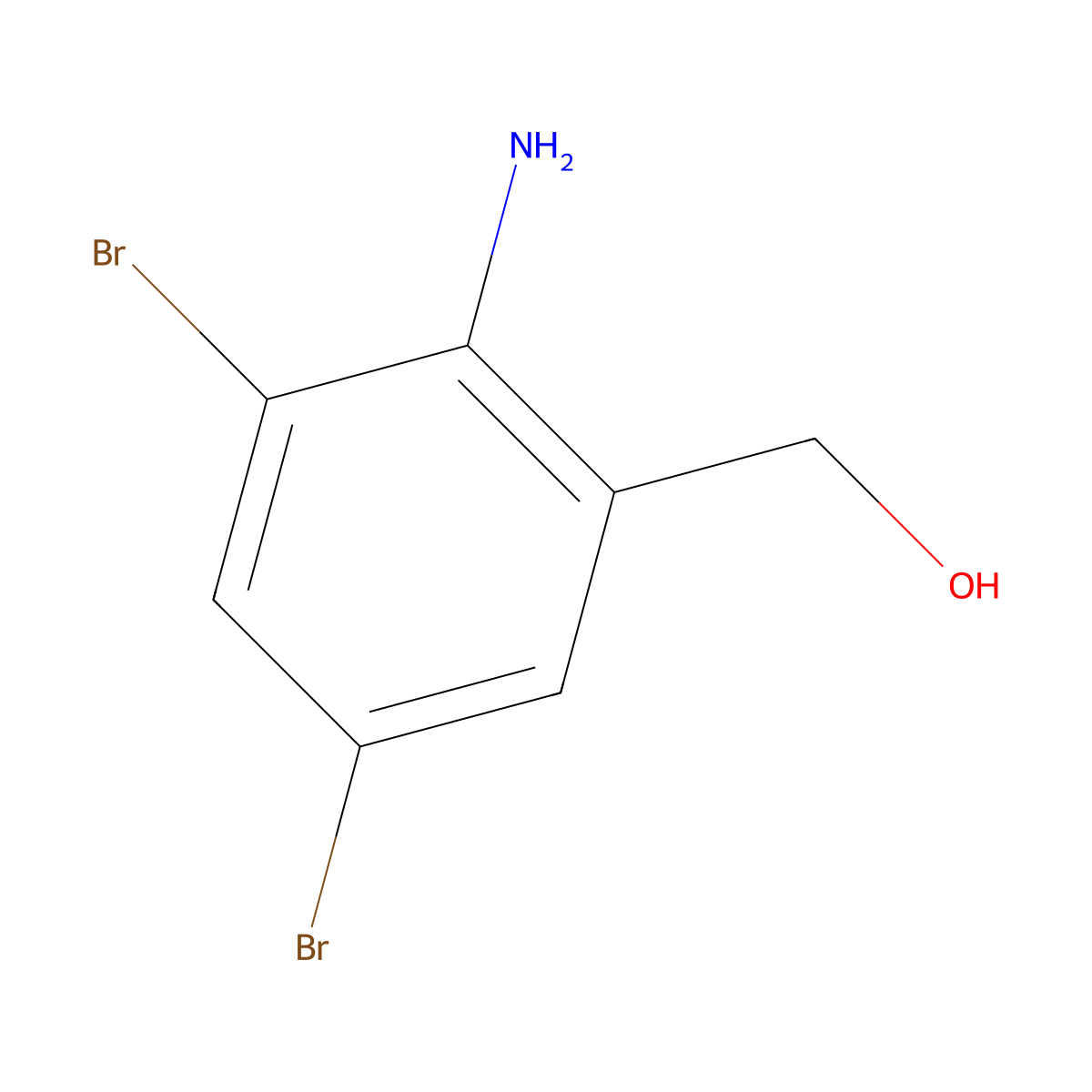2-Amino-3,5-dibromobenzenemethanol molecular structure, CAS 50739-76-9