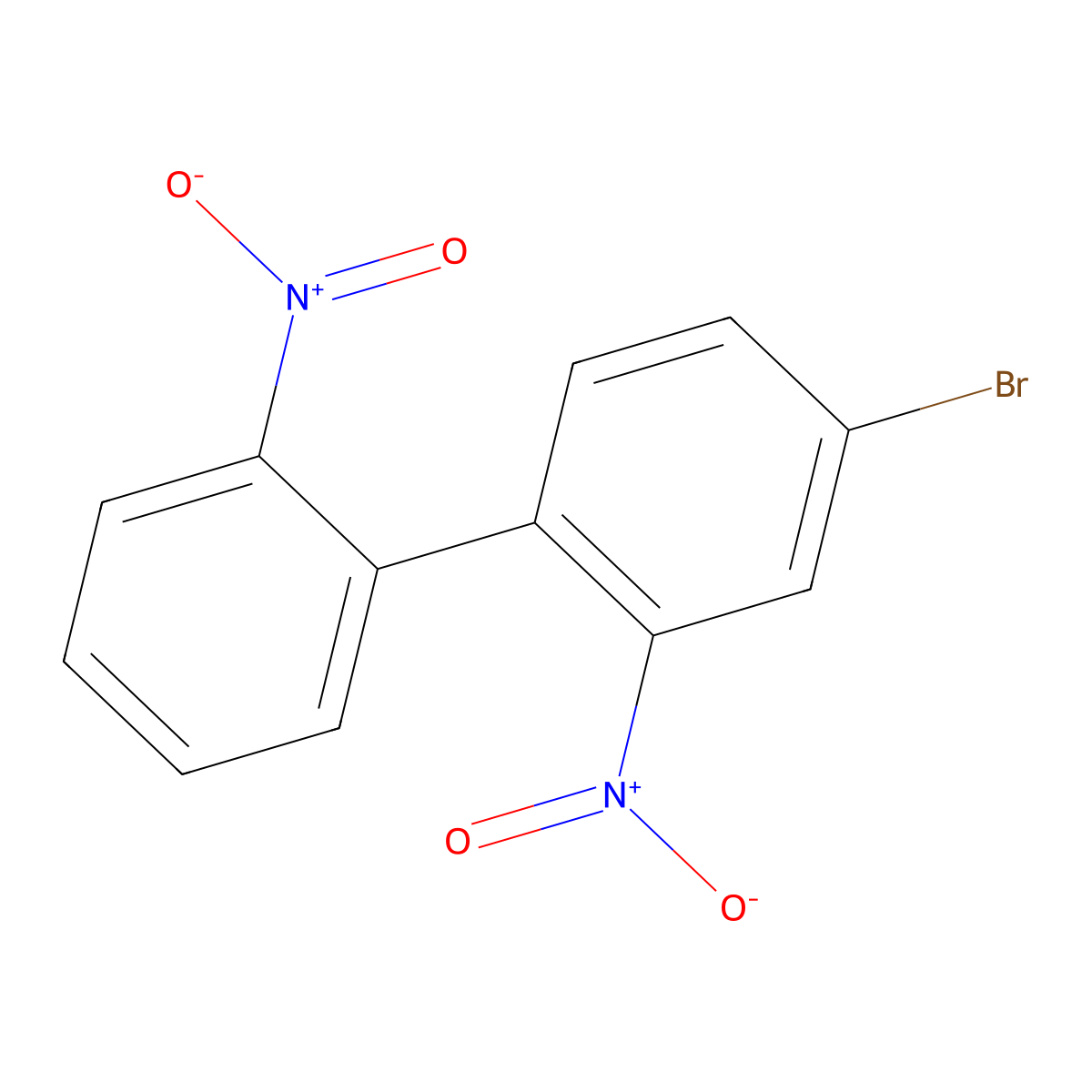 4-Bromo-2,2'-dinitro-1,1'-biphenyl molecular structure, CAS 5074-44-2
