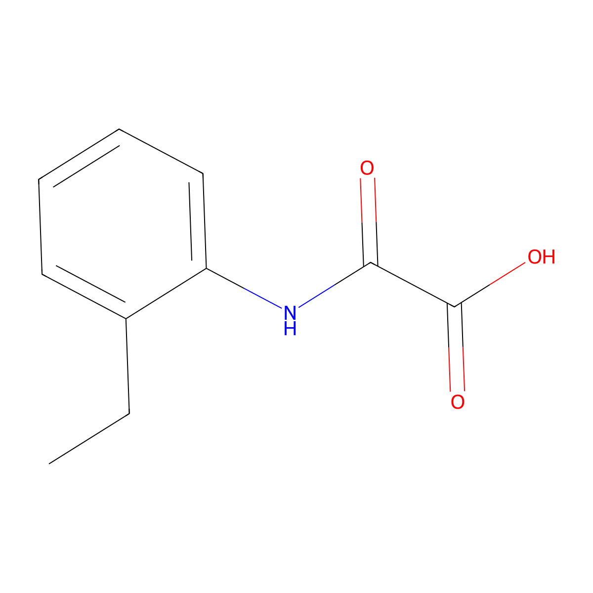 [(2-Ethylphenyl)amino](oxo)acetic acid molecular structure, CAS 50740-38-0