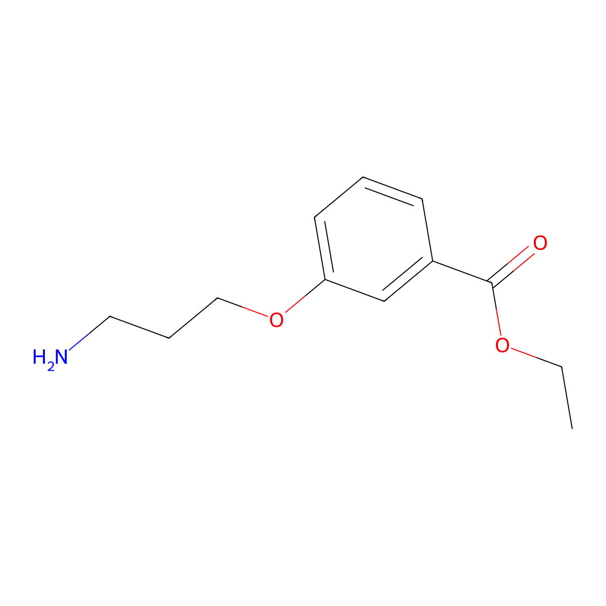 Ethyl 3-(3-aminopropoxy)benzoate molecular structure, CAS 50740-40-4