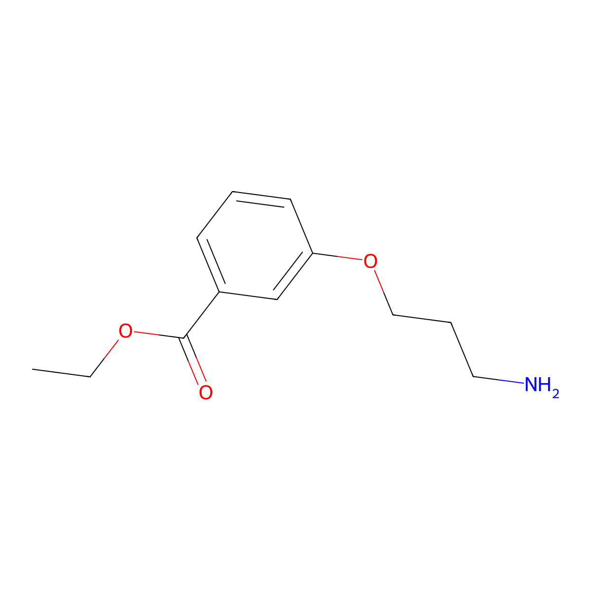 Ethyl 3-(3-aminopropoxy)benzoate molecular structure, CAS 50740-40-4