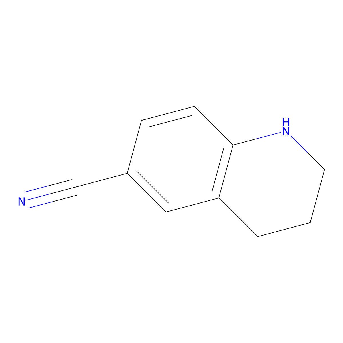 1,2,3,4-Tetrahydroquinoline-6-carbonitrile molecular structure, CAS 50741-36-1