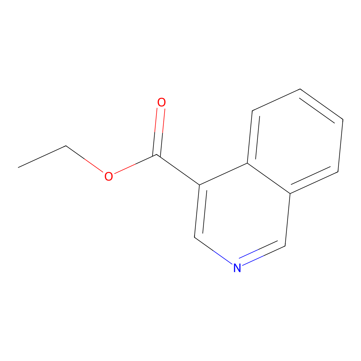Ethyl isoquinoline-4-carboxylate molecular structure, CAS 50741-47-4