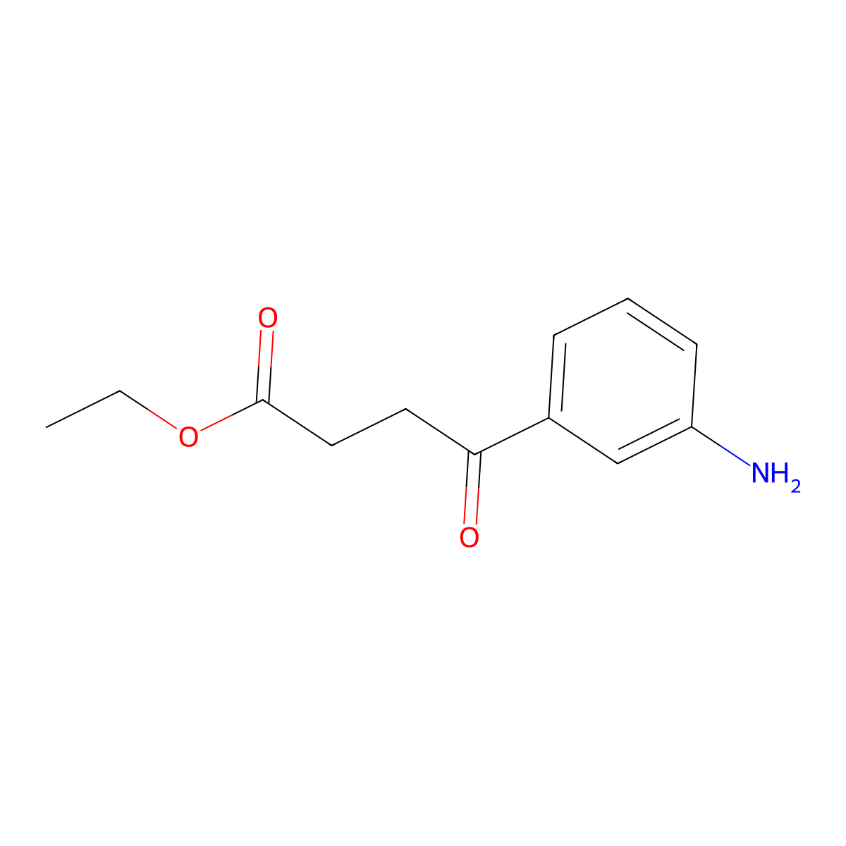 Ethyl 4-(3-aminophenyl)-4-oxobutanoate molecular structure, CAS 50741-77-0