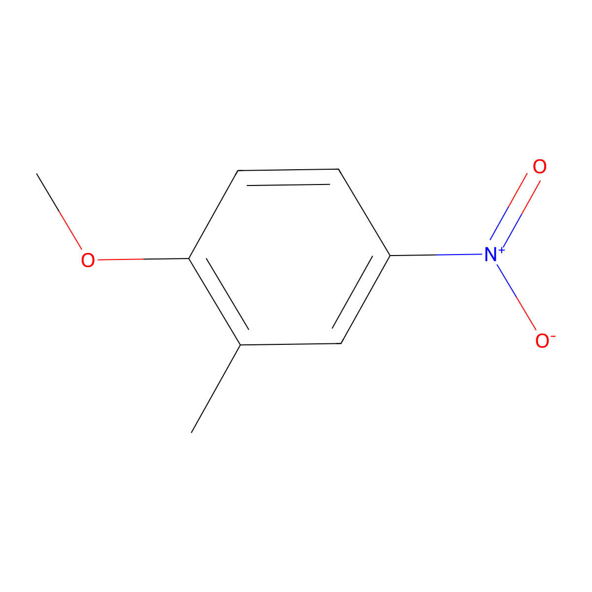 1-Methoxy-2-methyl-4-nitrobenzene molecular structure, CAS 50741-92-9