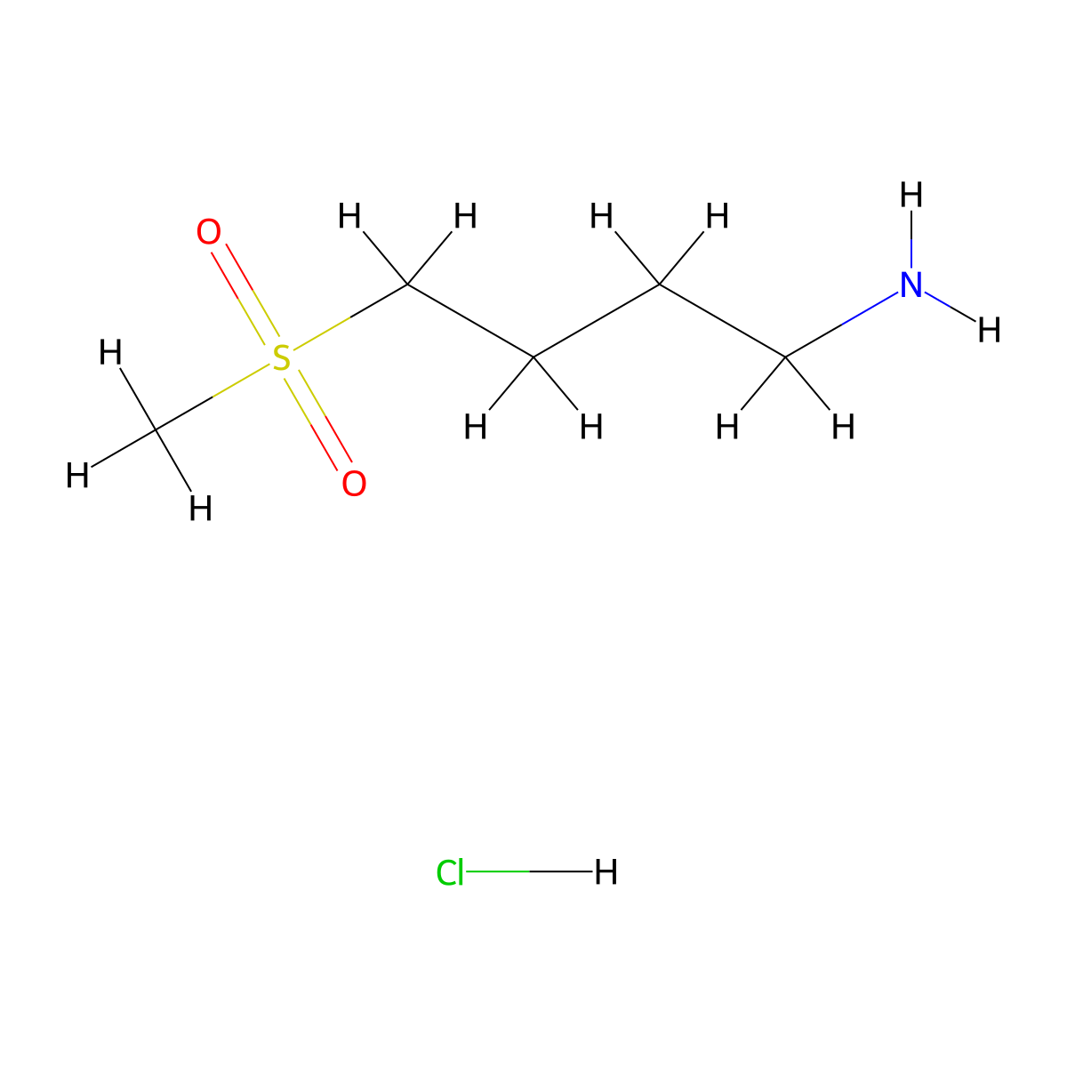 Methylsulfonylbutylamine molecular structure, CAS 50742-34-2