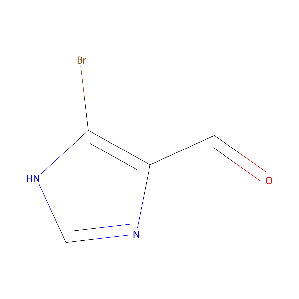 4-bromo-1H-imidazole-5-carbaldehyde molecular structure, CAS 50743-01-6