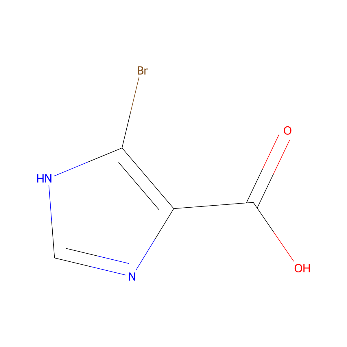 4-bromo-1H-imidazole-5-carboxylic acid molecular structure, CAS 50743-02-7