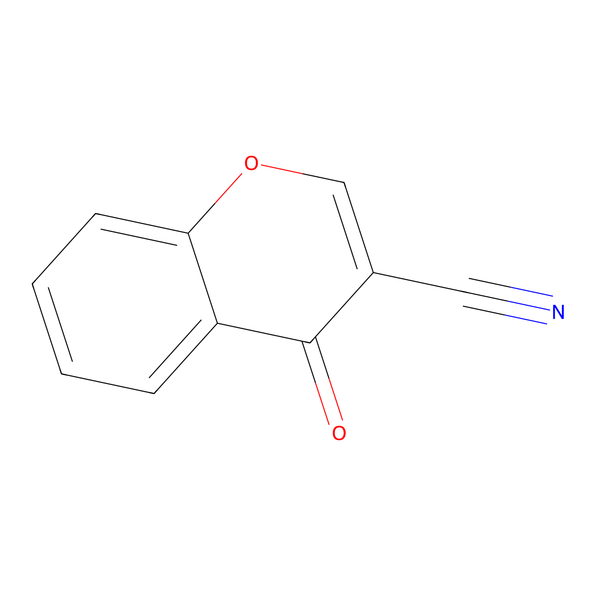 4-Oxo-4H-chromene-3-carbonitrile molecular structure, CAS 50743-17-4