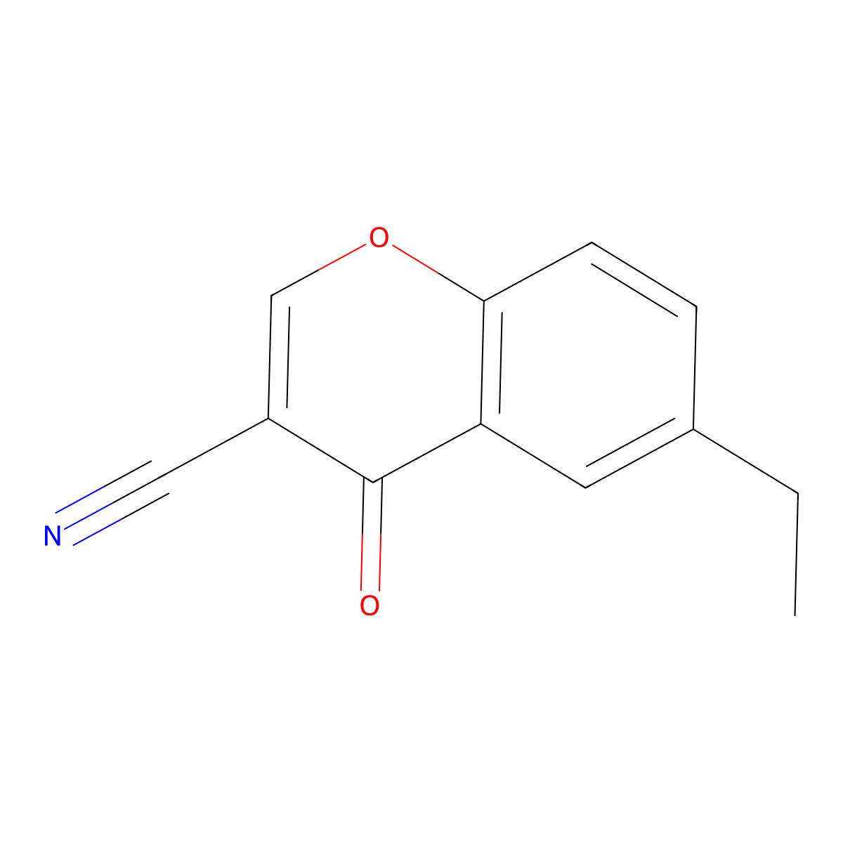 3-Cyano-6-ethylchromone molecular structure, CAS 50743-19-6