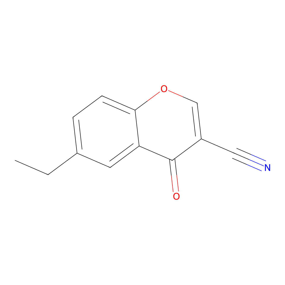 3-Cyano-6-ethylchromone molecular structure, CAS 50743-19-6