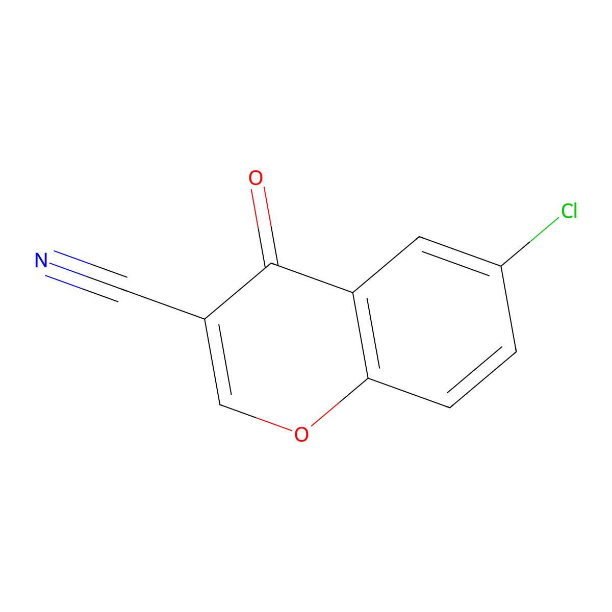 6-Chloro-3-cyanochromone molecular structure, CAS 50743-20-9
