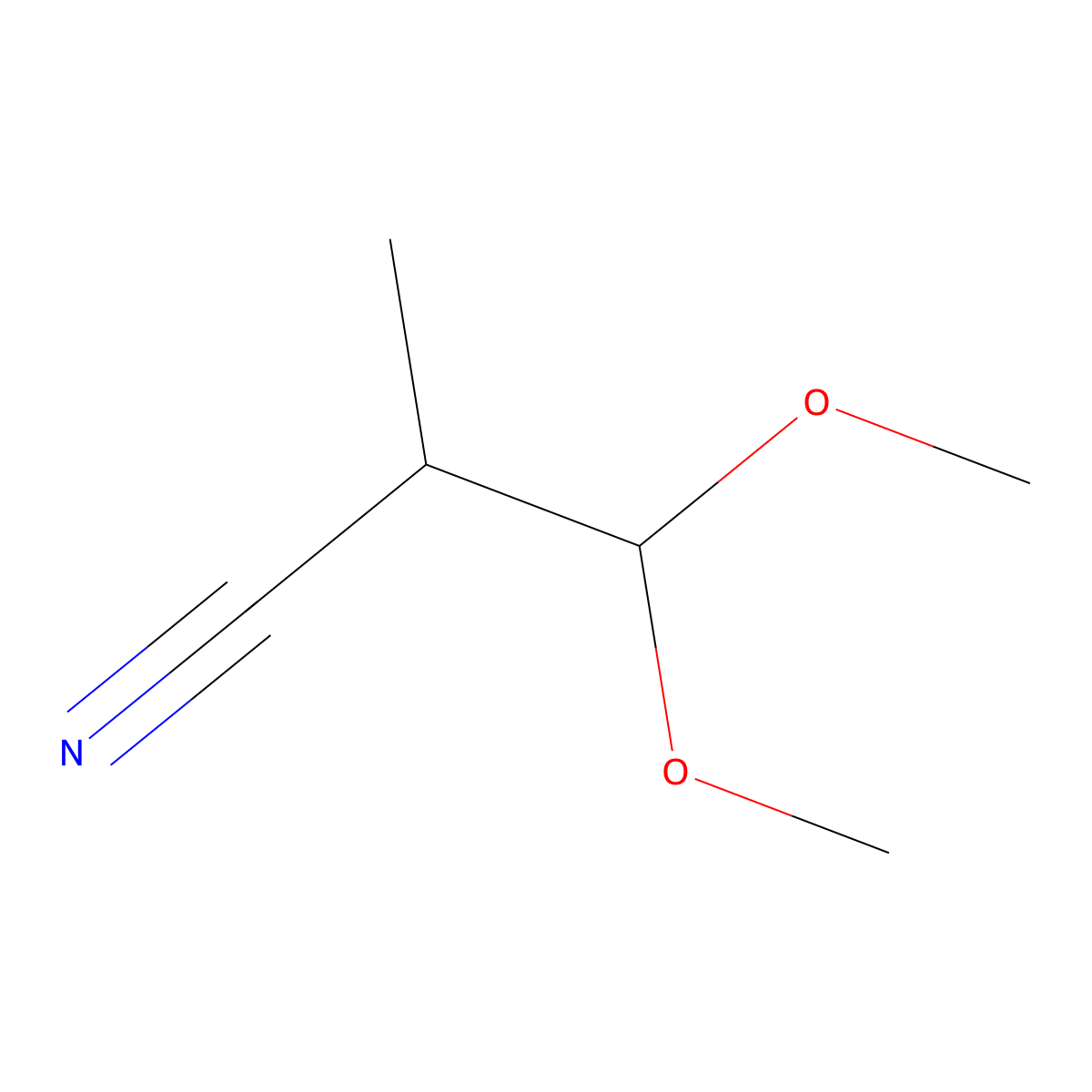 3,3-Dimethoxy-2-methylpropanenitrile molecular structure, CAS 50744-69-9