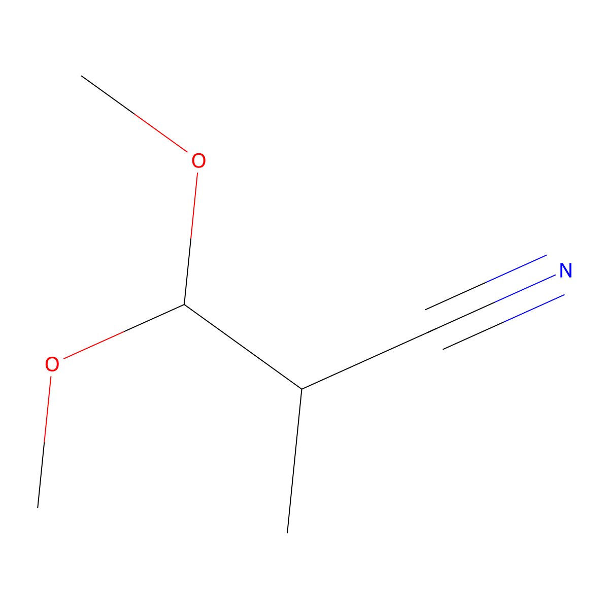 3,3-Dimethoxy-2-methylpropanenitrile molecular structure, CAS 50744-69-9