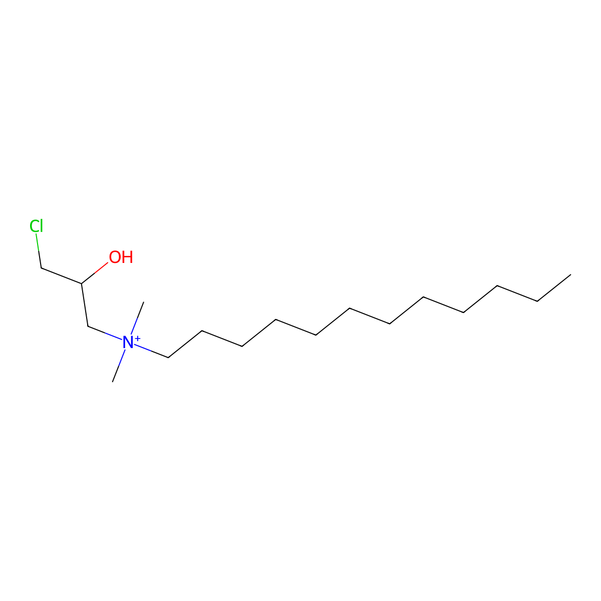 (3-Chloro-2-hydroxypropyl)-dodecyl-dimethylazanium molecular structure, CAS 50744-78-0