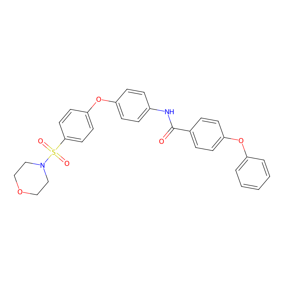Benzamide, N-[4-[4-(4-morpholinylsulfonyl)phenoxy]phenyl]-4-phenoxy- molecular structure, CAS 507445-51-4