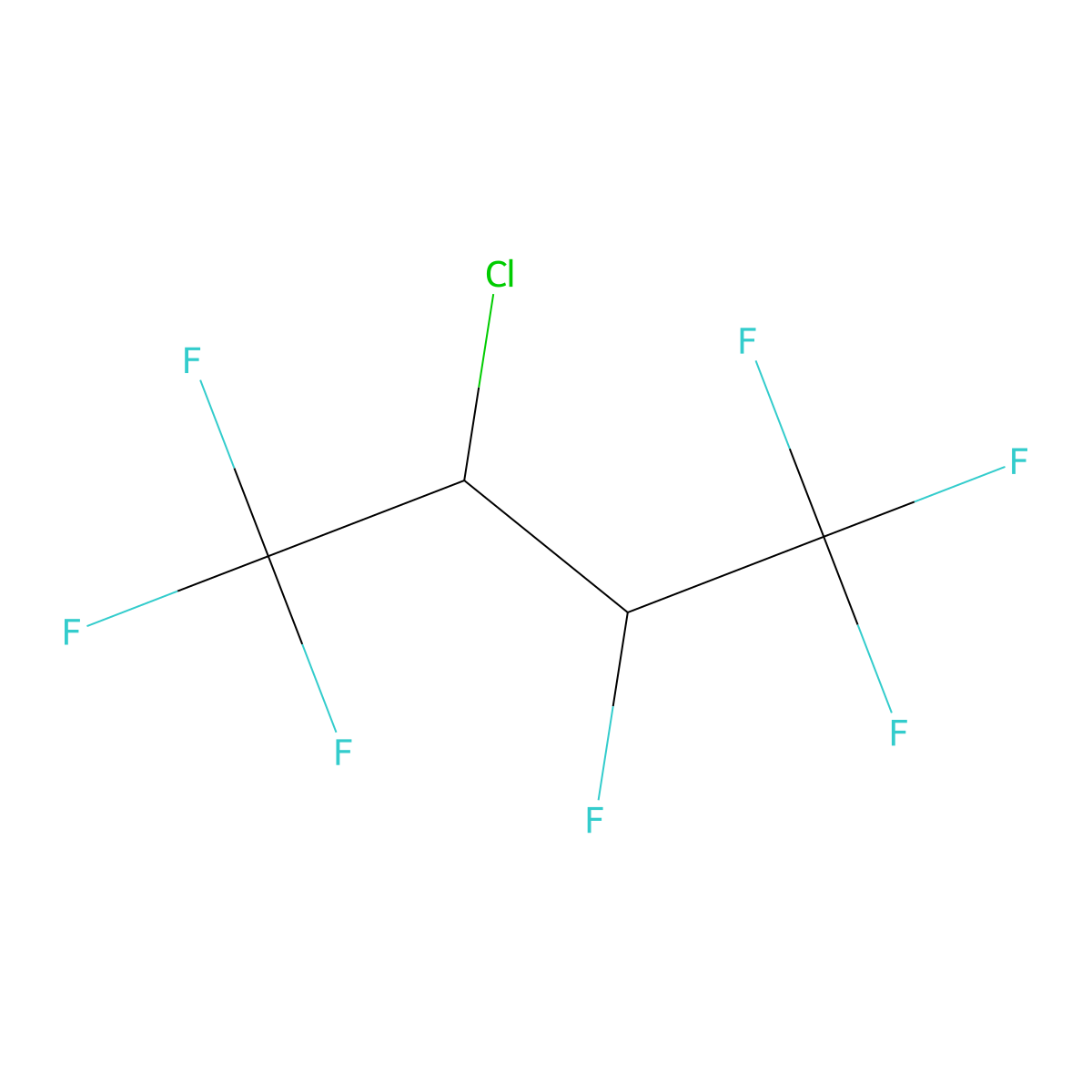 2-Chloro-1,1,1,3,4,4,4-heptafluorobutane molecular structure, CAS 507453-83-0