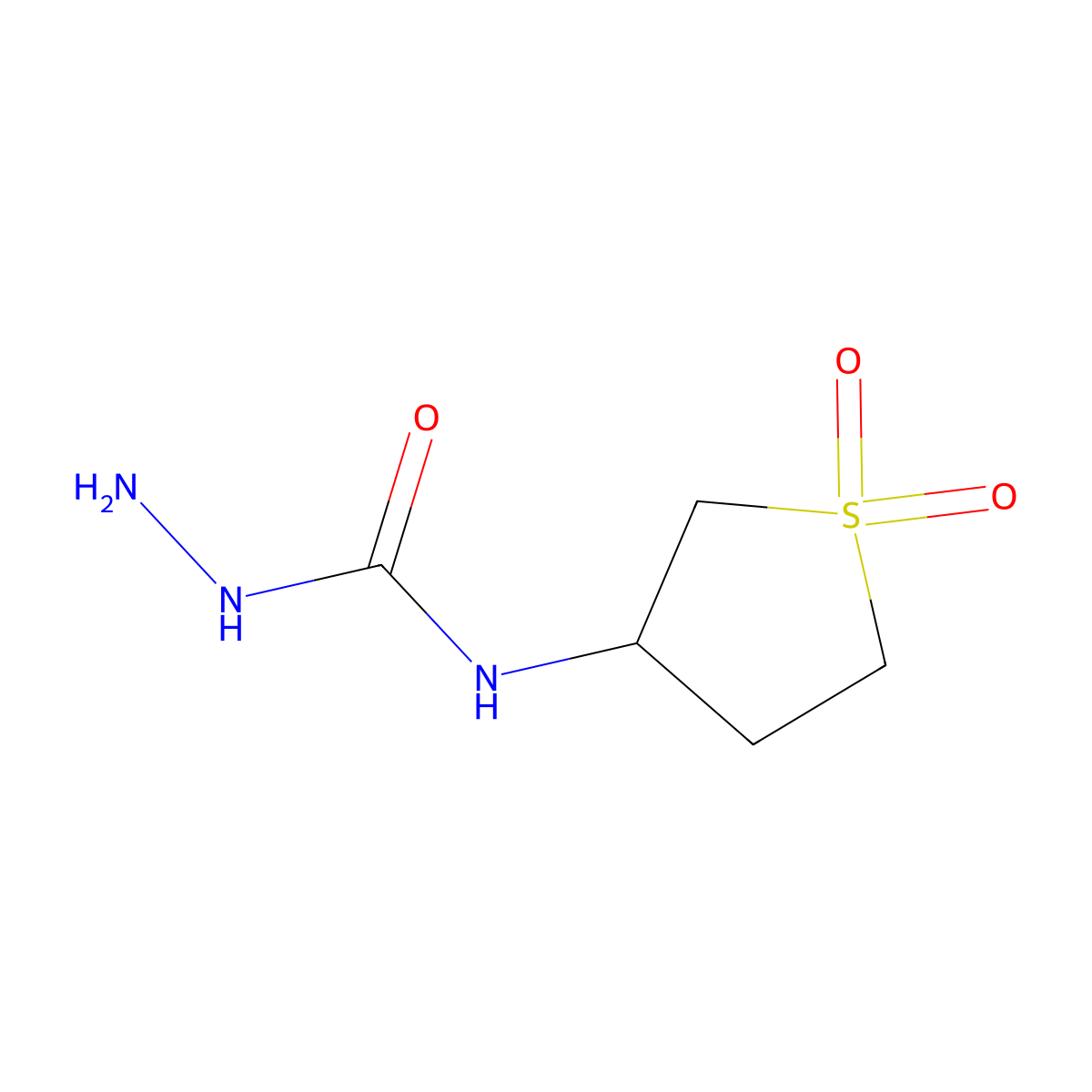 N-(1,1-dioxidotetrahydrothiophen-3-yl)hydrazinecarboxamide molecular structure, CAS 507454-65-1
