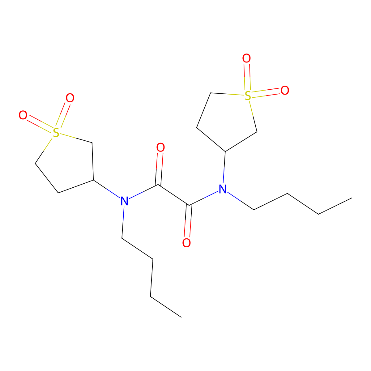 N,N'-dibutyl-N,N'-bis(1,1-dioxidotetrahydrothiophen-3-yl)ethanediamide molecular structure, CAS 507454-77-5