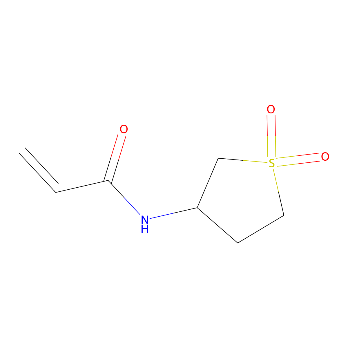 N-(1-hydroxy-1-oxothiolan-3-yl)prop-2-enamide molecular structure, CAS 507456-11-3