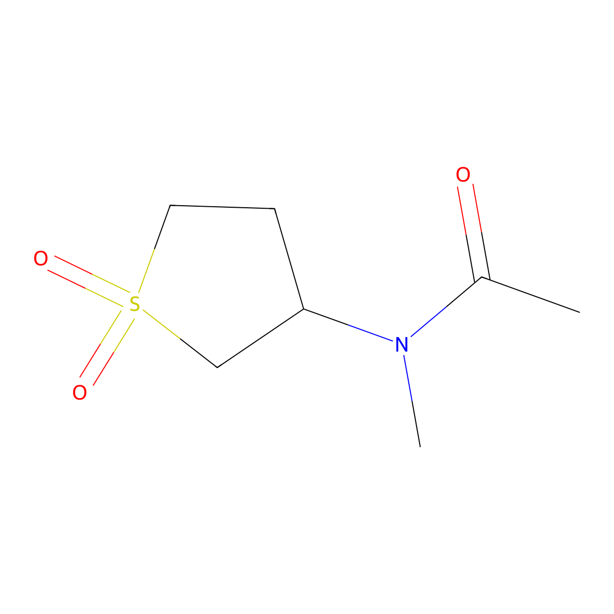 N-(1,1-dioxothiolan-3-yl)-N-methylacetamide molecular structure, CAS 507456-15-7