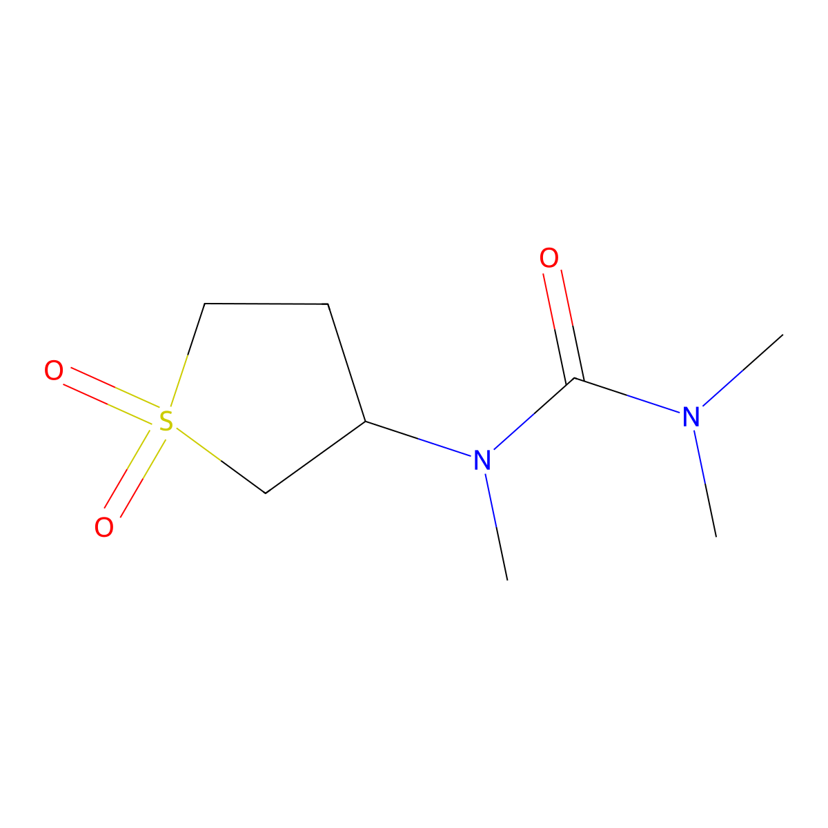 1-(1,1-Dioxidotetrahydrothiophen-3-yl)-1,3,3-trimethylurea molecular structure, CAS 507456-54-4