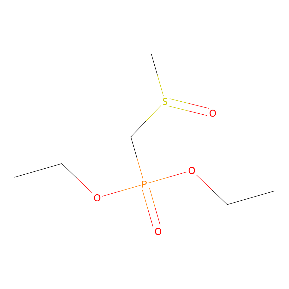 Diethyl (methanesulfinylmethyl)phosphonate molecular structure, CAS 50746-61-7