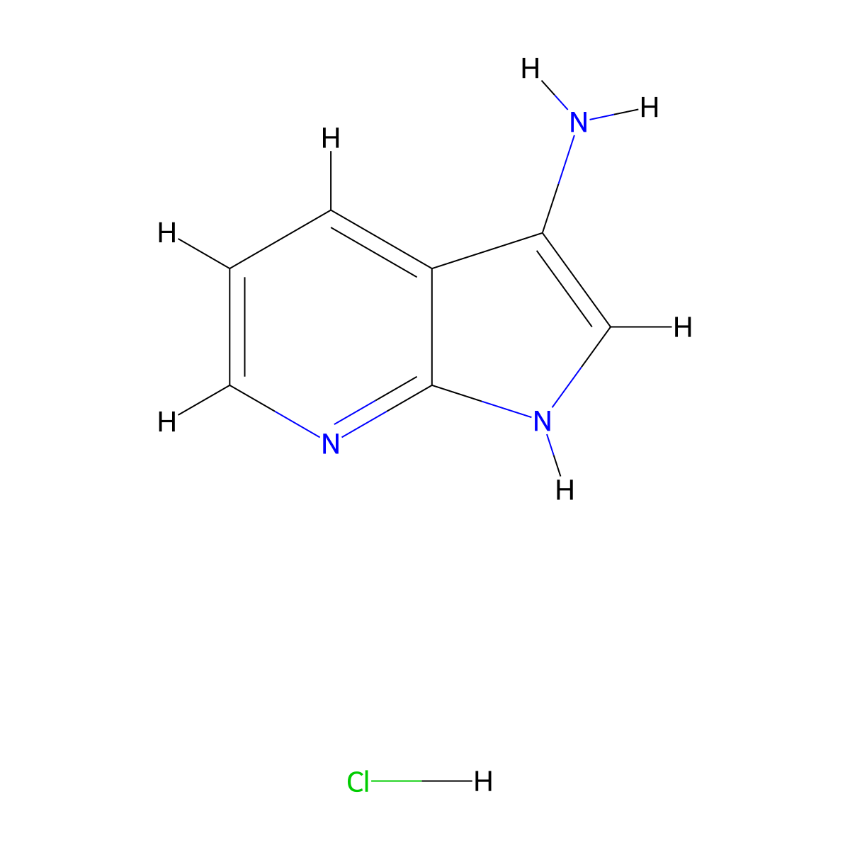 3-Amino-7-azaindole hydrochloride molecular structure, CAS 507462-47-7