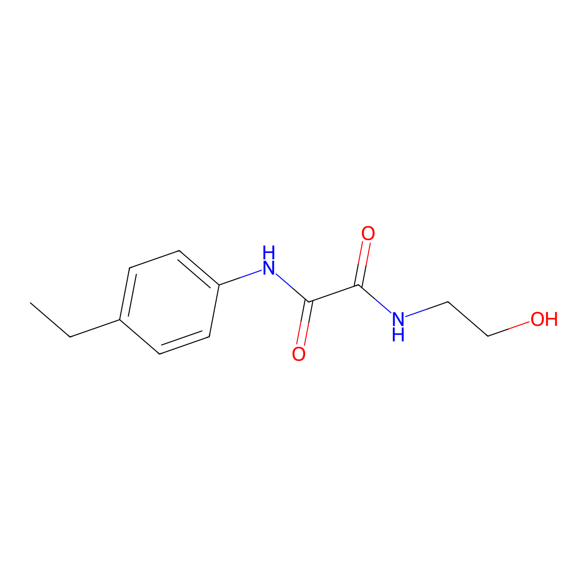 N'-(4-ethylphenyl)-N-(2-hydroxyethyl)oxamide molecular structure, CAS 507463-96-9