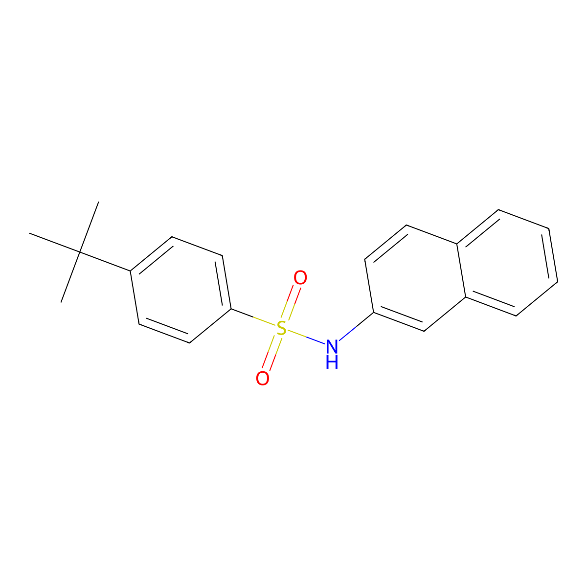 4-tert-butyl-N-(2-naphthyl)benzenesulfonamide molecular structure, CAS 507465-73-8