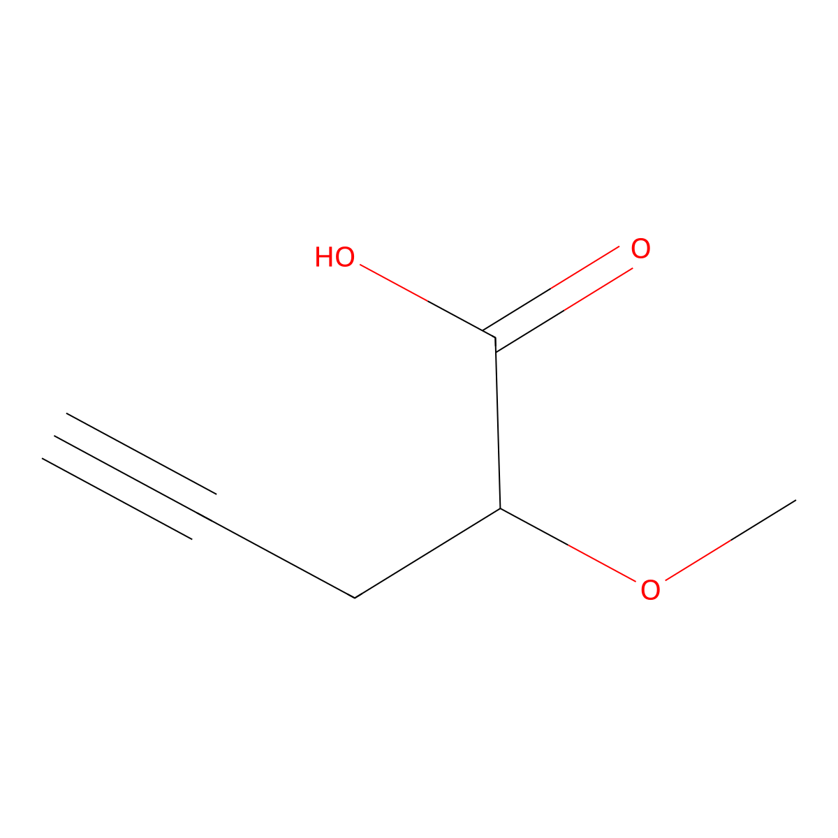 2-Methoxypent-4-ynoic acid molecular structure, CAS 507471-60-5