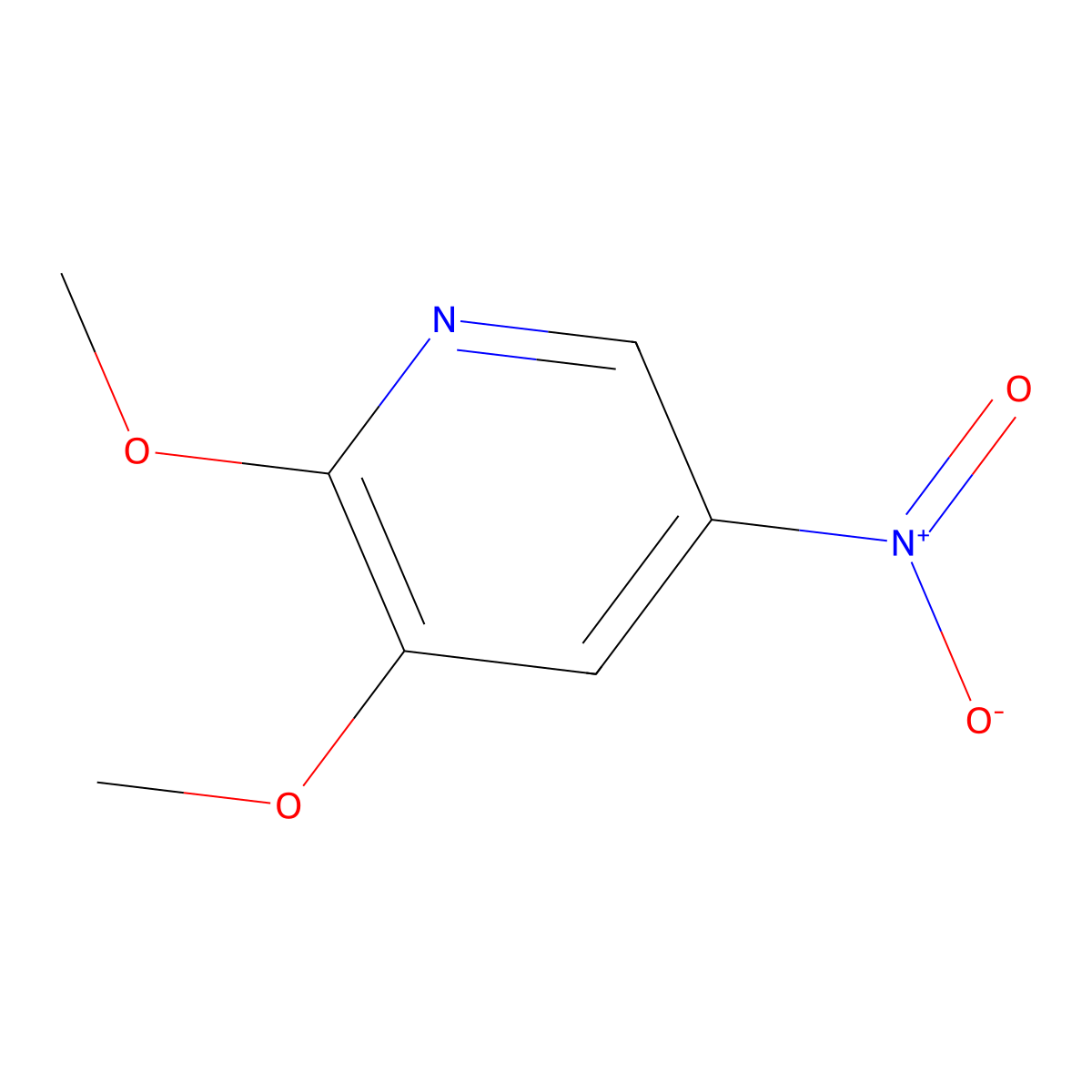 2,3-Dimethoxy-5-nitropyridine molecular structure, CAS 507473-22-5