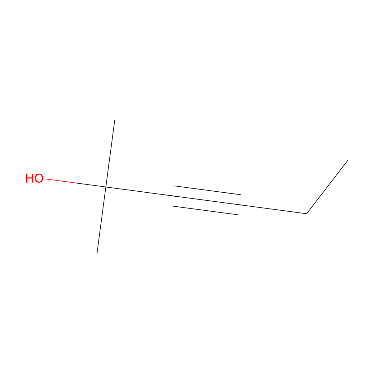 2-Methyl-3-hexyn-2-ol molecular structure, CAS 5075-33-2