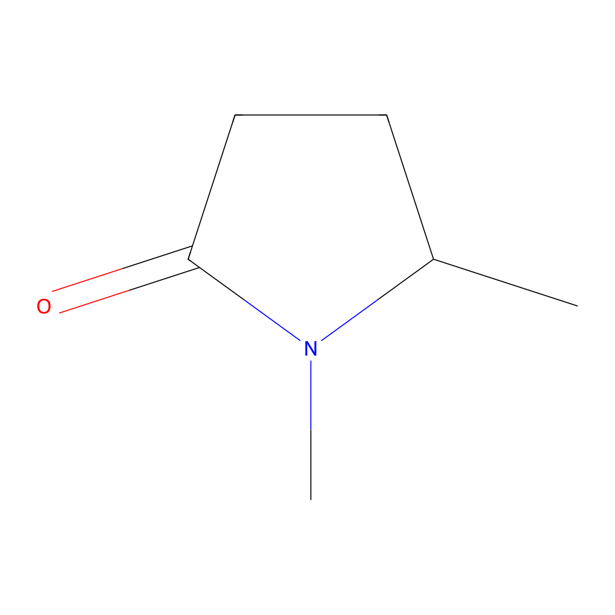 1,5-Dimethylpyrrolidin-2-one molecular structure, CAS 5075-92-3