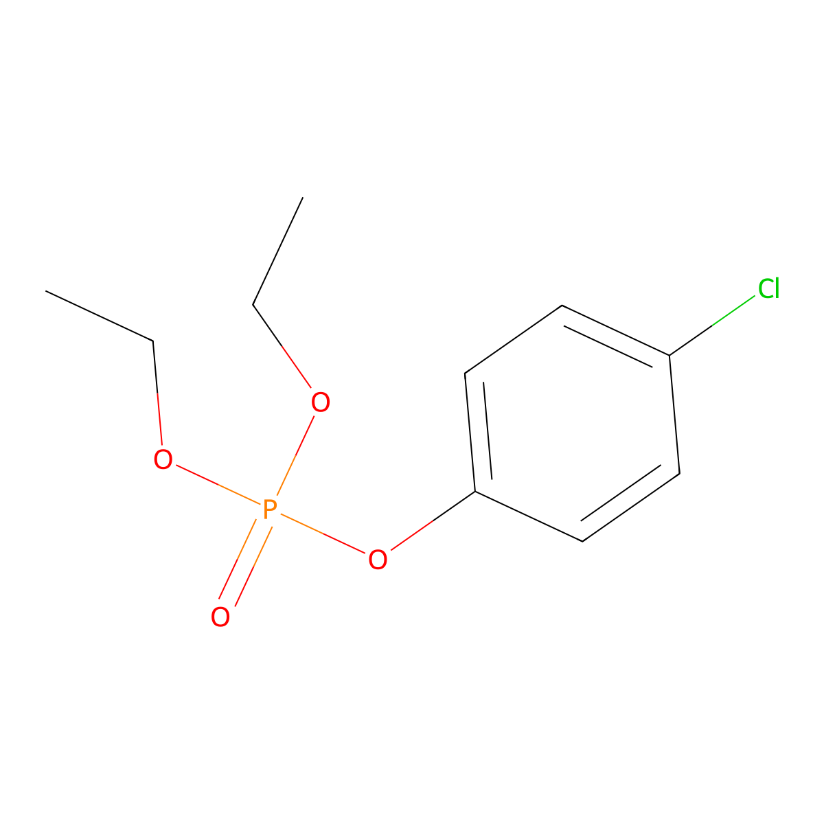 Phosphoric acid, 4-chlorophenyl diethyl ester molecular structure, CAS 5076-63-1