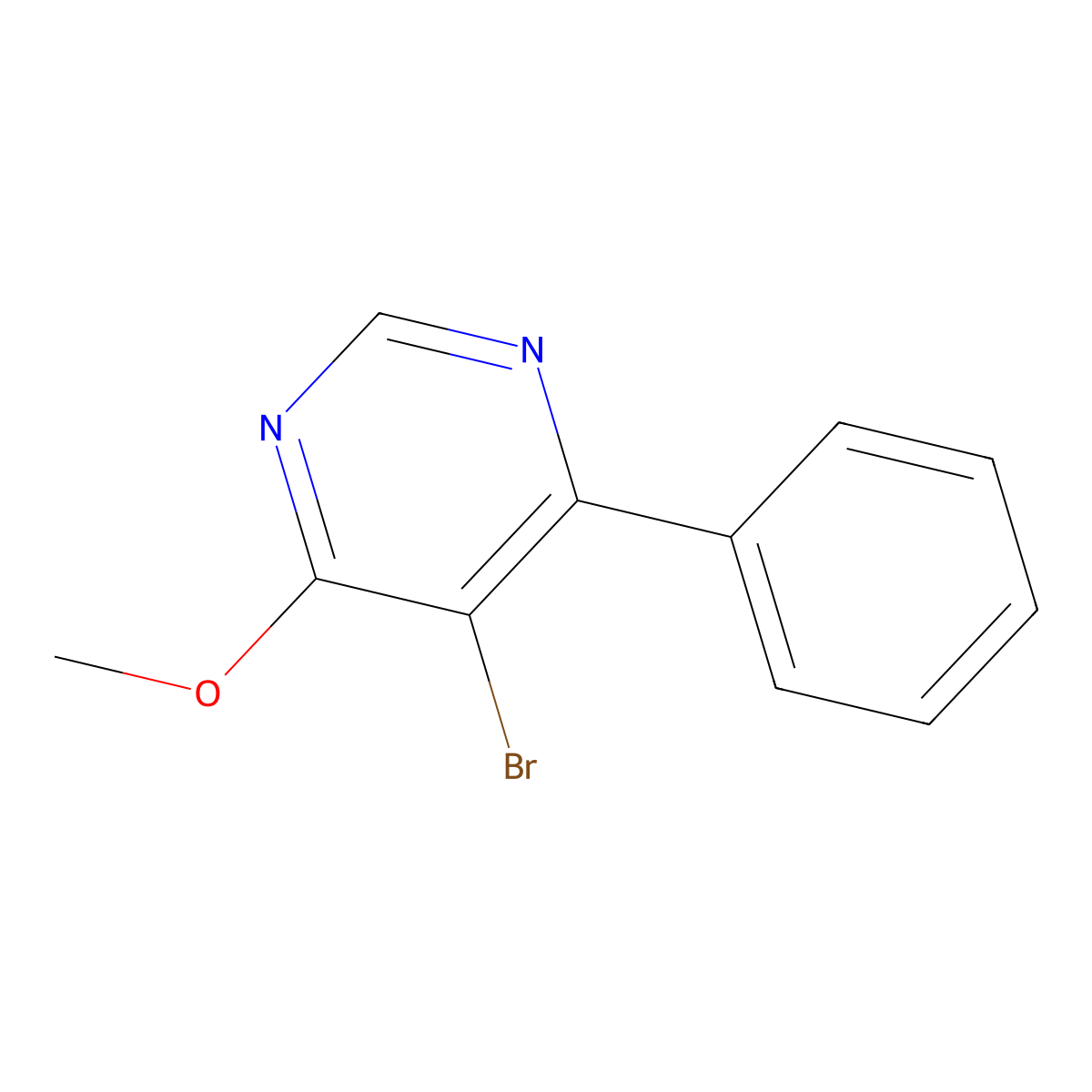 5-Bromo-4-methoxy-6-phenylpyrimidine molecular structure, CAS 5076-79-9