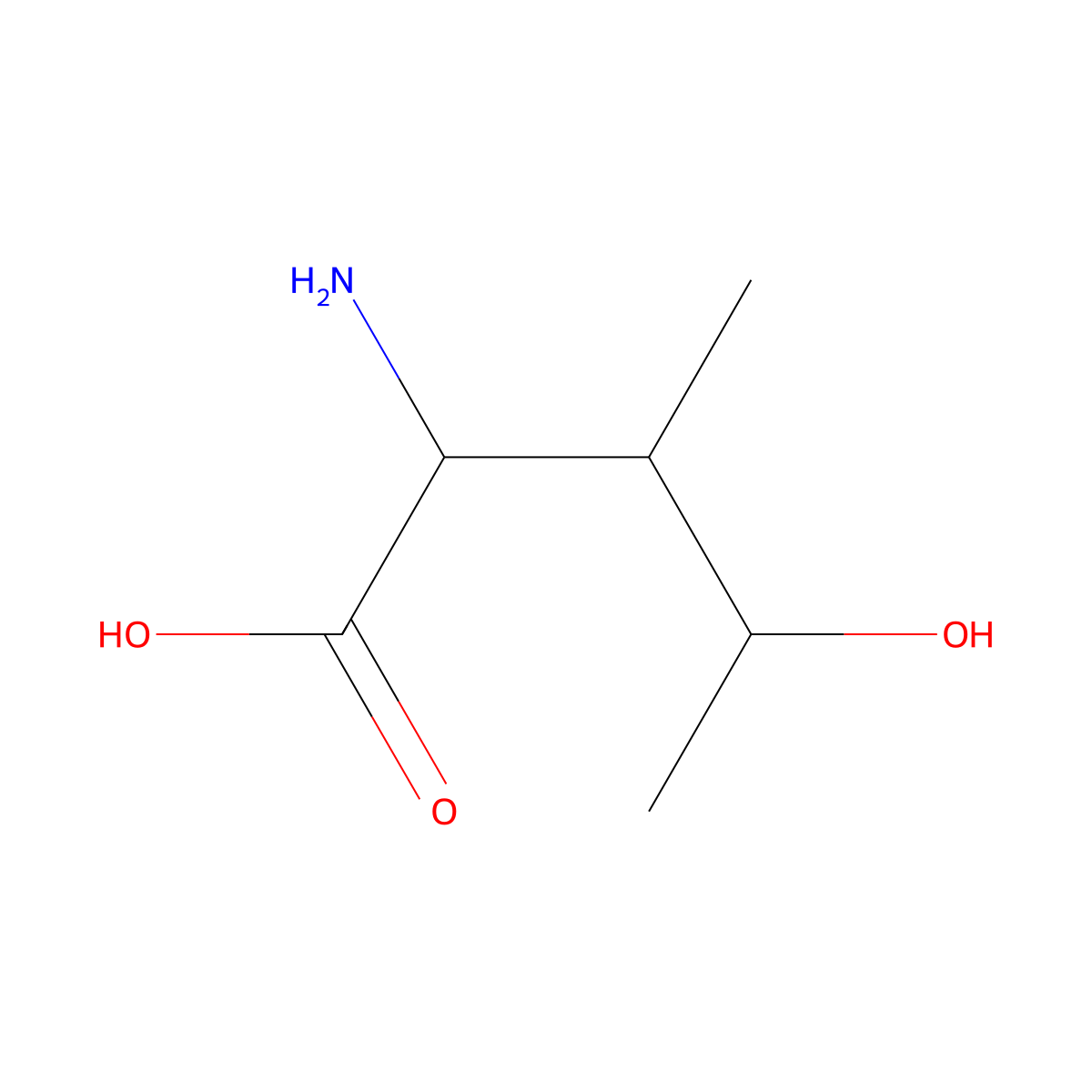 Hydroxyisoleucine molecular structure, CAS 50764-07-3