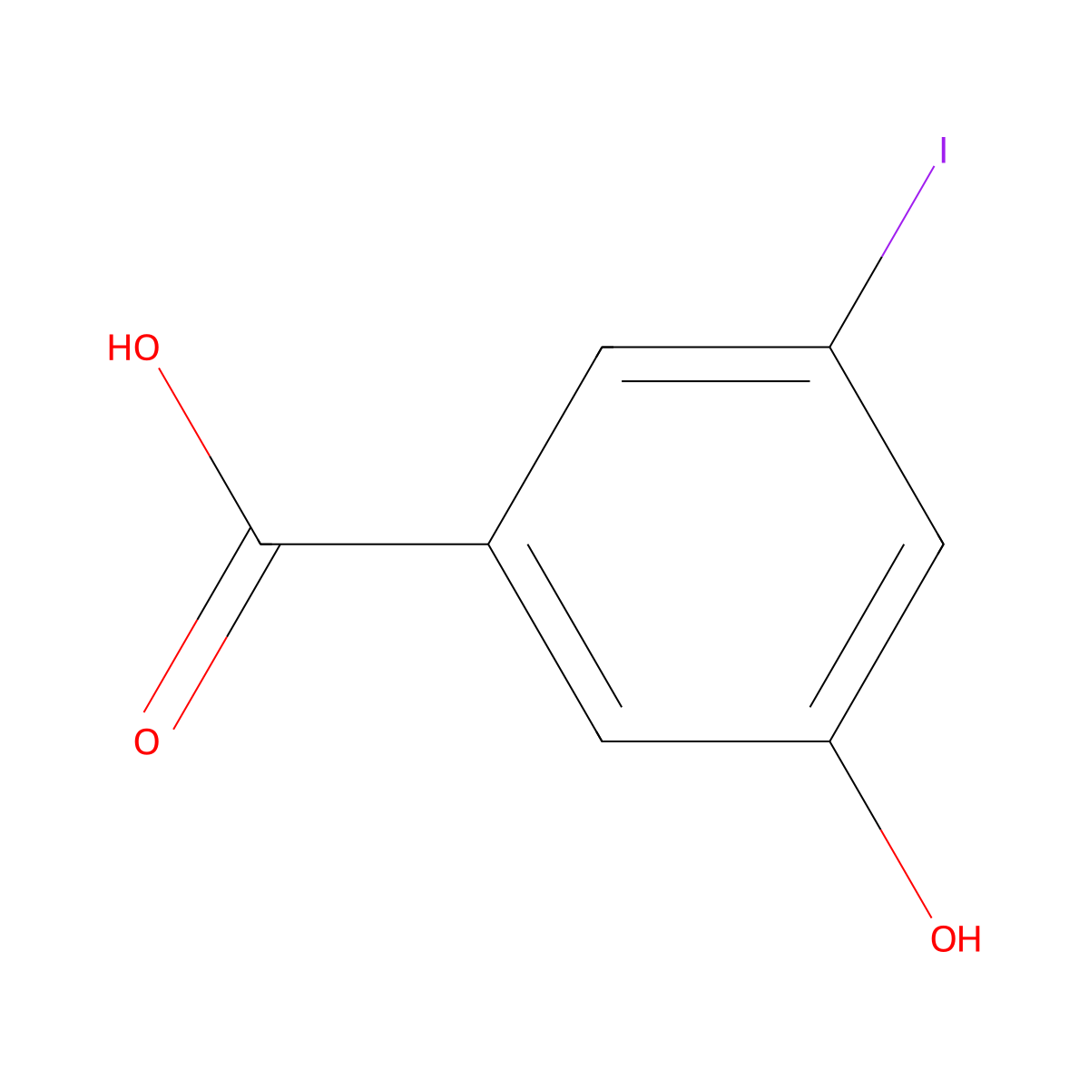 3-Hydroxy-5-iodobenzoic acid molecular structure, CAS 50765-21-4
