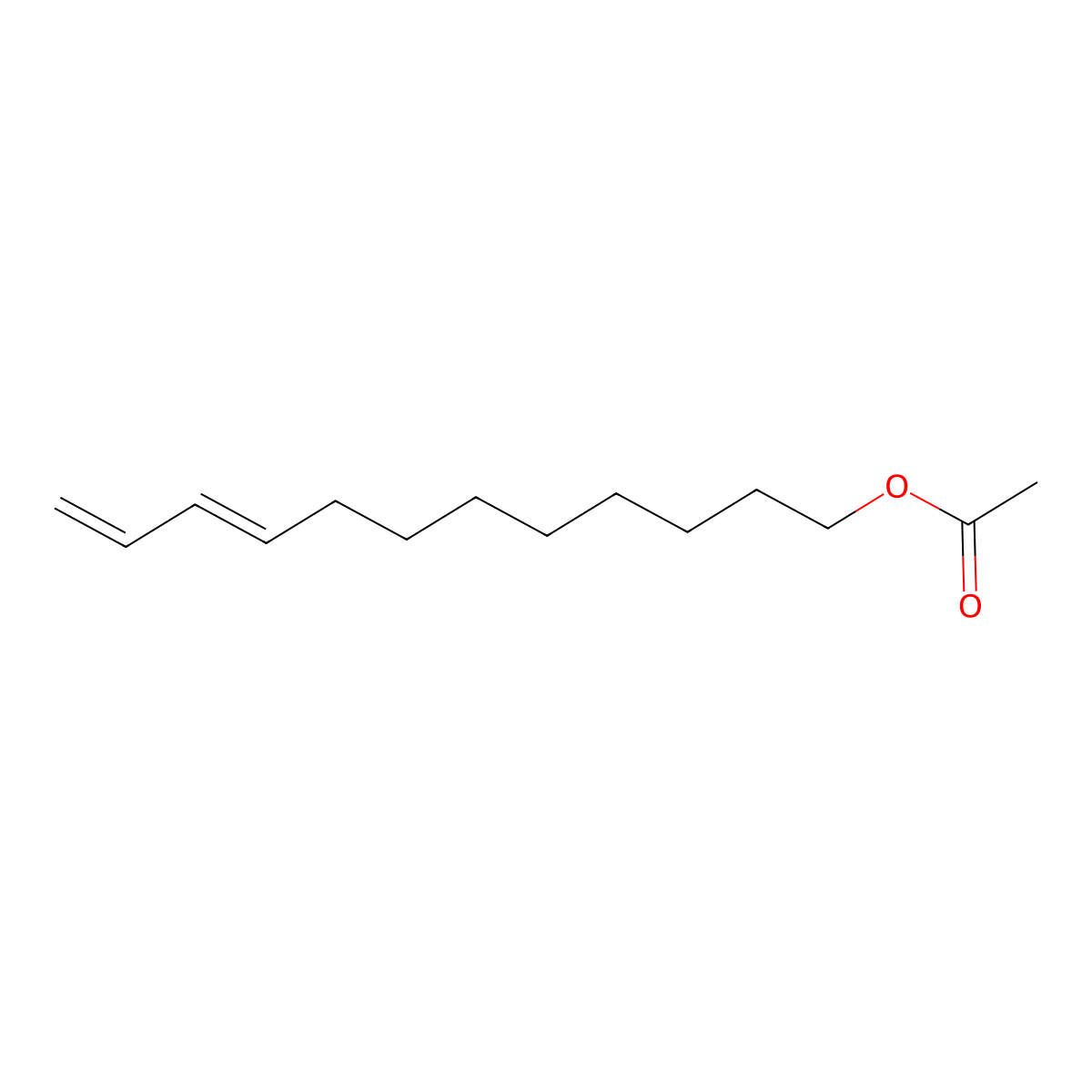 (E)-Dodeca-9,11-dienyl acetate molecular structure, CAS 50767-78-7