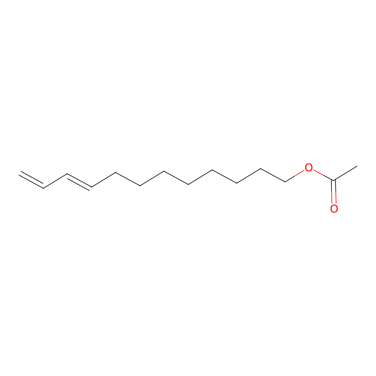 (E)-Dodeca-9,11-dienyl acetate molecular structure, CAS 50767-78-7