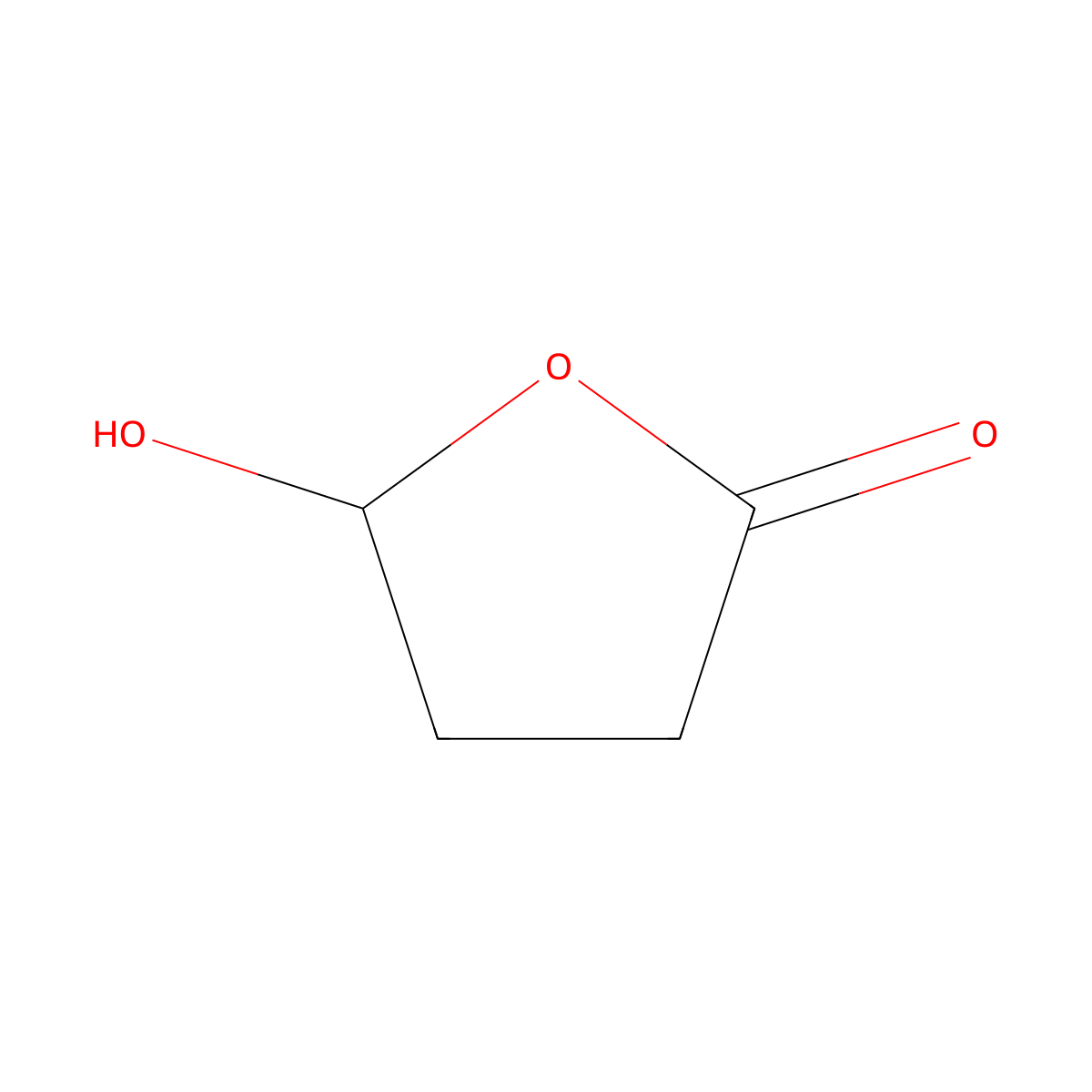 5-Hydroxyoxolan-2-one molecular structure, CAS 50768-69-9