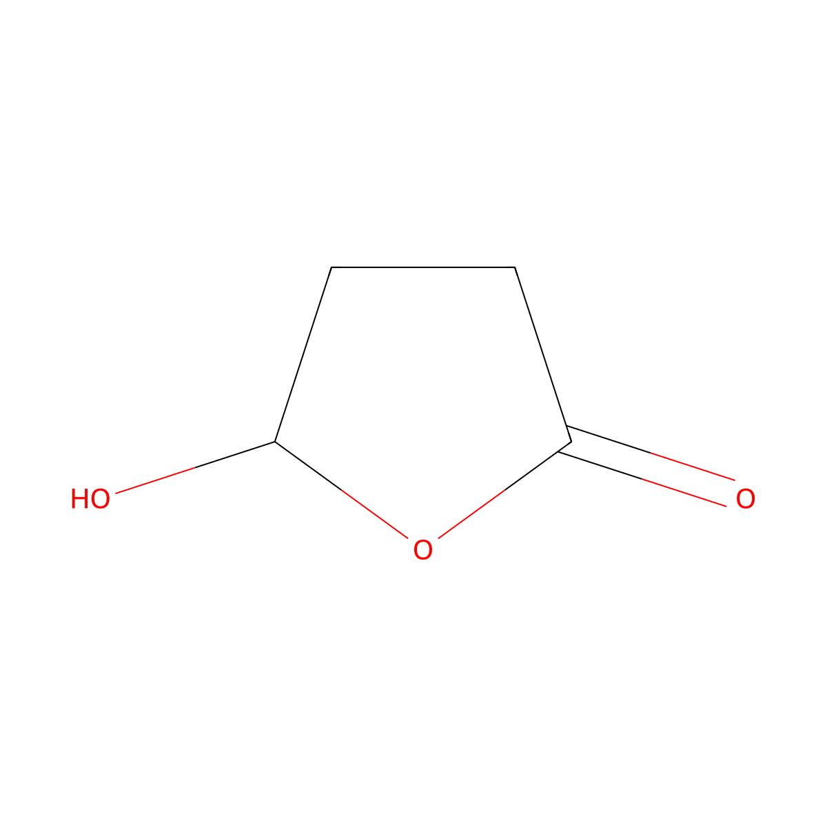 5-Hydroxyoxolan-2-one molecular structure, CAS 50768-69-9