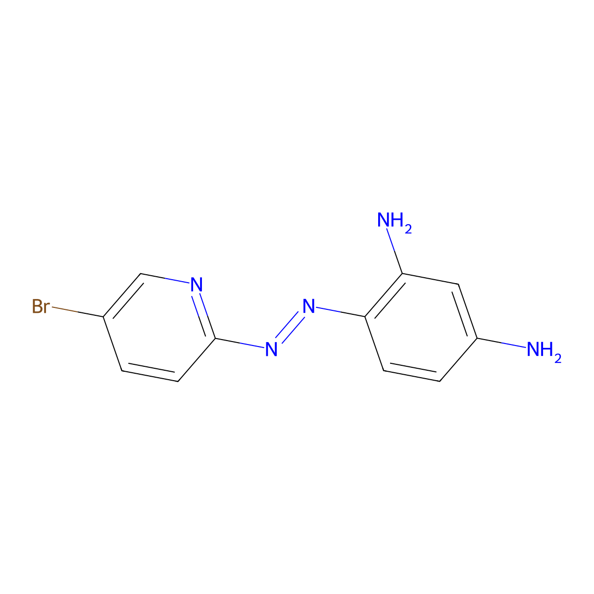 4-(5-Bromo-2-pyridylazo)-m-phenylenediamine molecular structure, CAS 50768-75-7