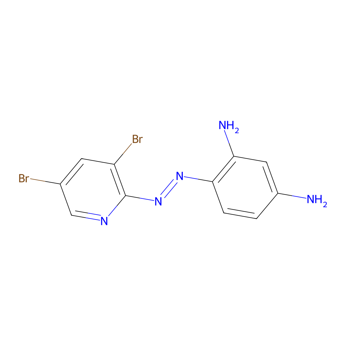 4-(3,5-Dibromo-2-pyridylazo)-1,3-phenylenediamine [for Colorimetric Analysis of Co, Cd] molecular structure, CAS 50768-79-1