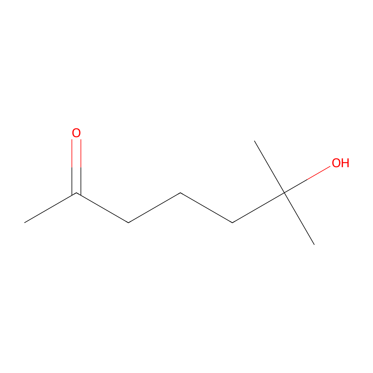 6-Hydroxy-6-methyl-2-heptanone molecular structure, CAS 5077-57-6