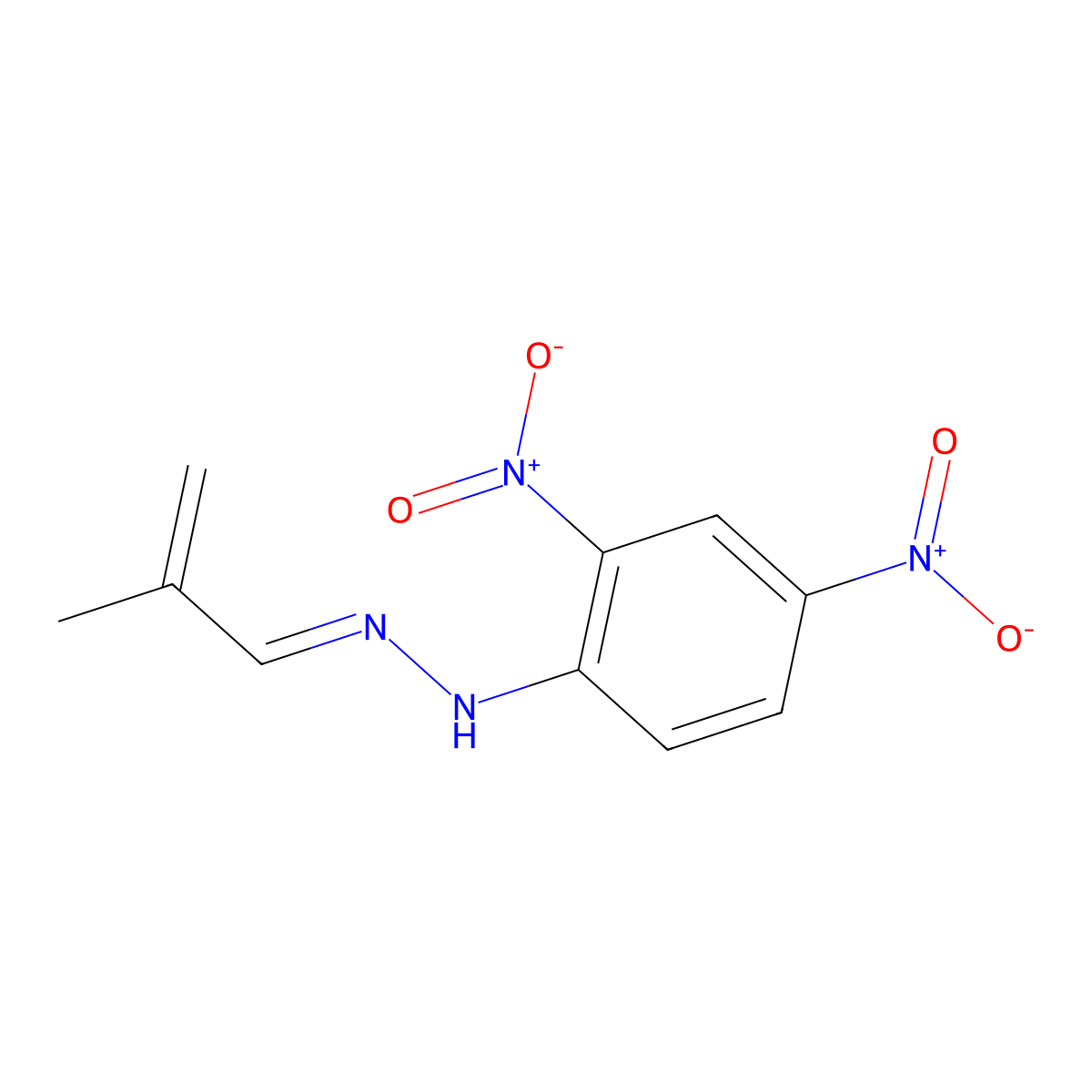 Methacrolein-2,4-DNPH molecular structure, CAS 5077-73-6