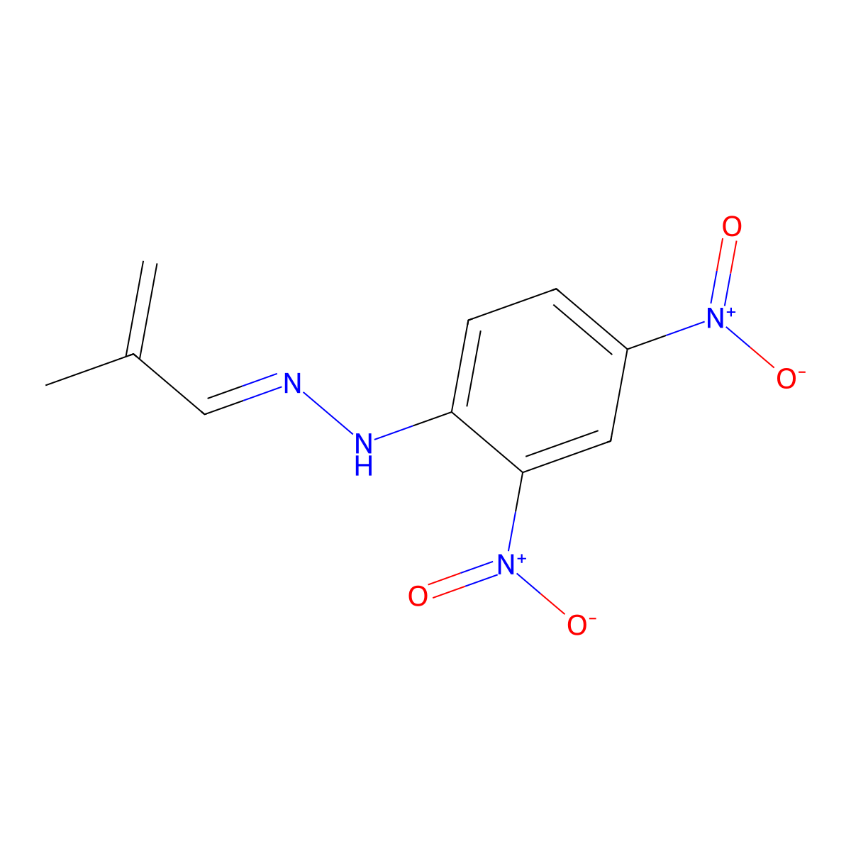 Methacrolein-2,4-DNPH molecular structure, CAS 5077-73-6